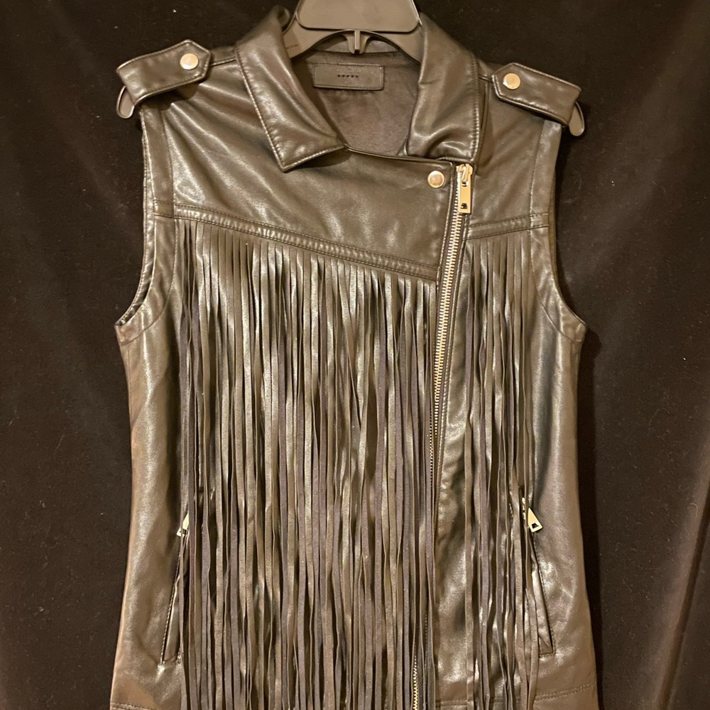 Blank NYC fringe vest